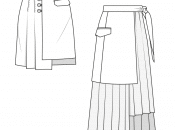 Pattern pleated dresses