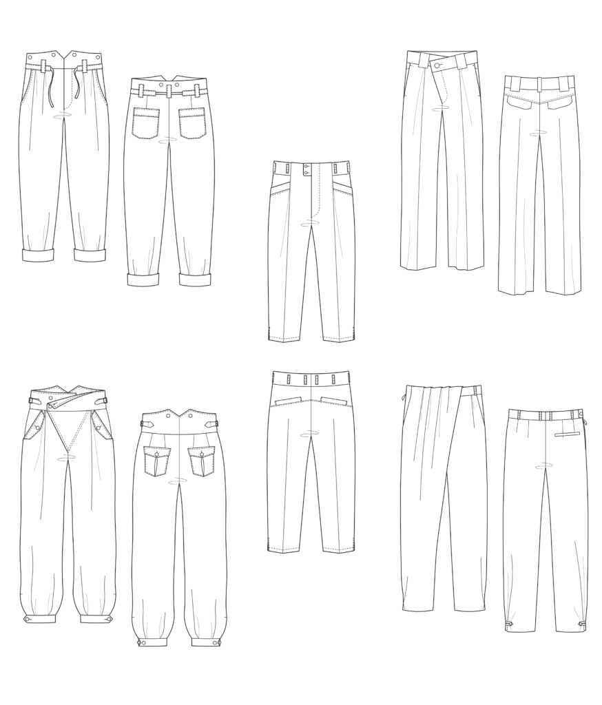 Pattern Making Men’s Pleated Trousers › M.Mueller & Sohn