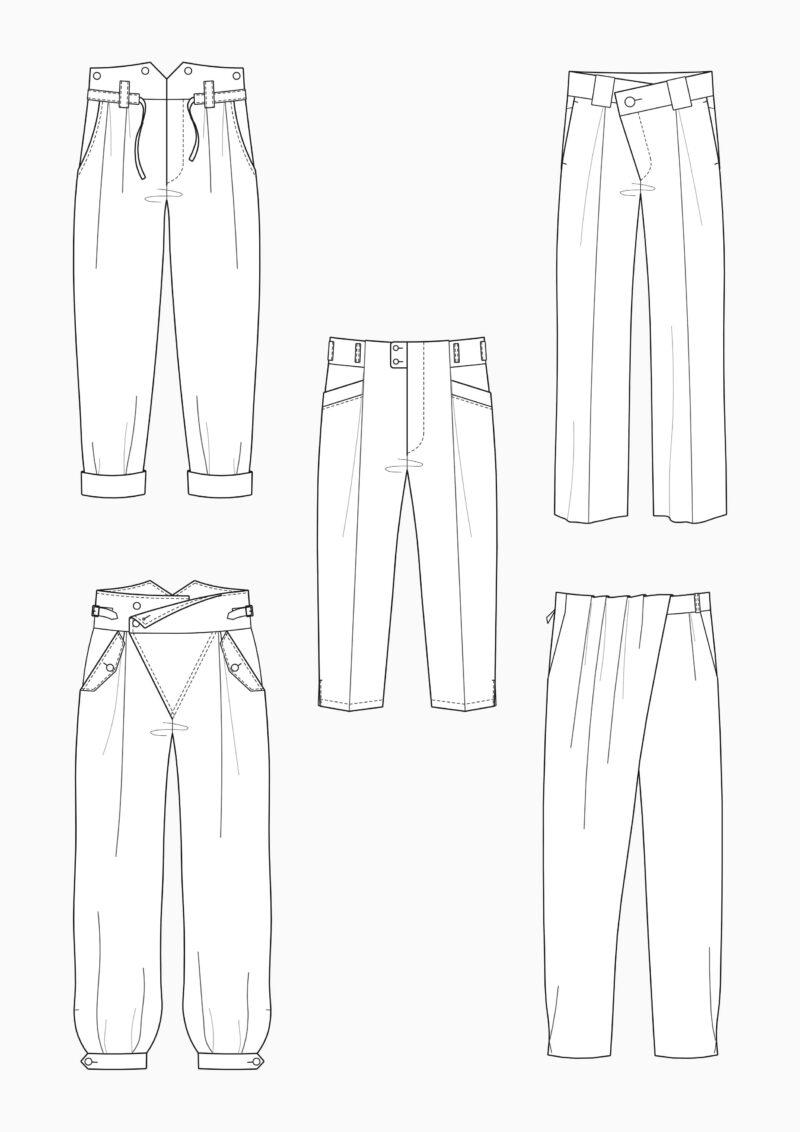 Pleated Trousers with Insert Pockets