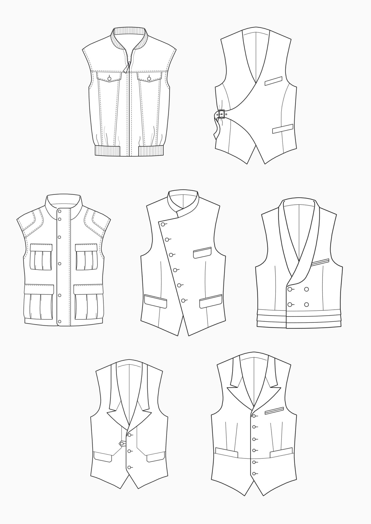 Sewing cummerbund