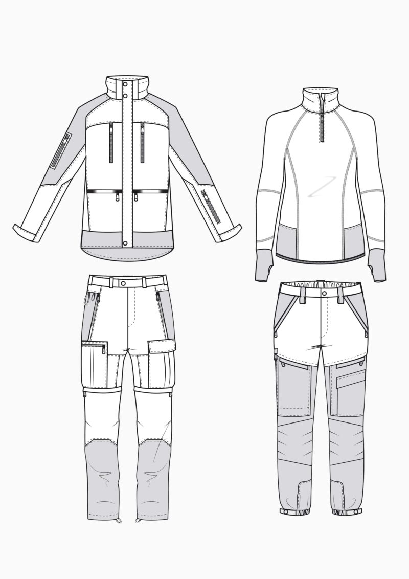 Product: Pattern Making Men’s Outdoor clothing
