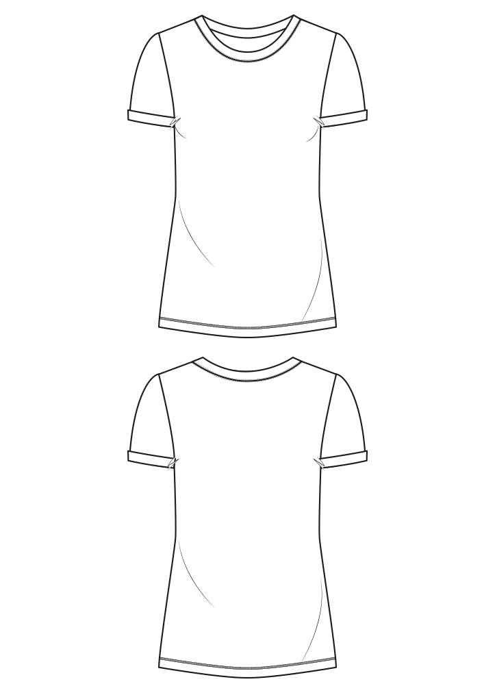 Pattern Basic Longsleeve and T-Shirt Block for Women › M.Mueller & Sohn