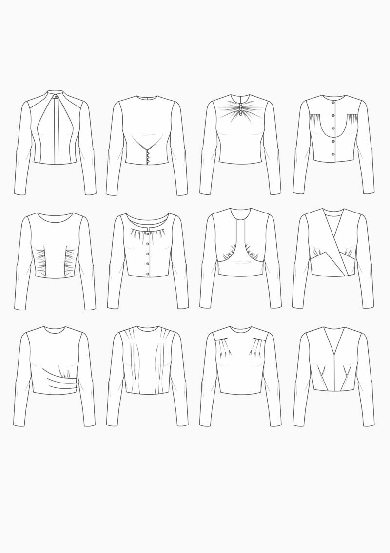 Product: Pattern Making Dart Relocation on Blouses for Women