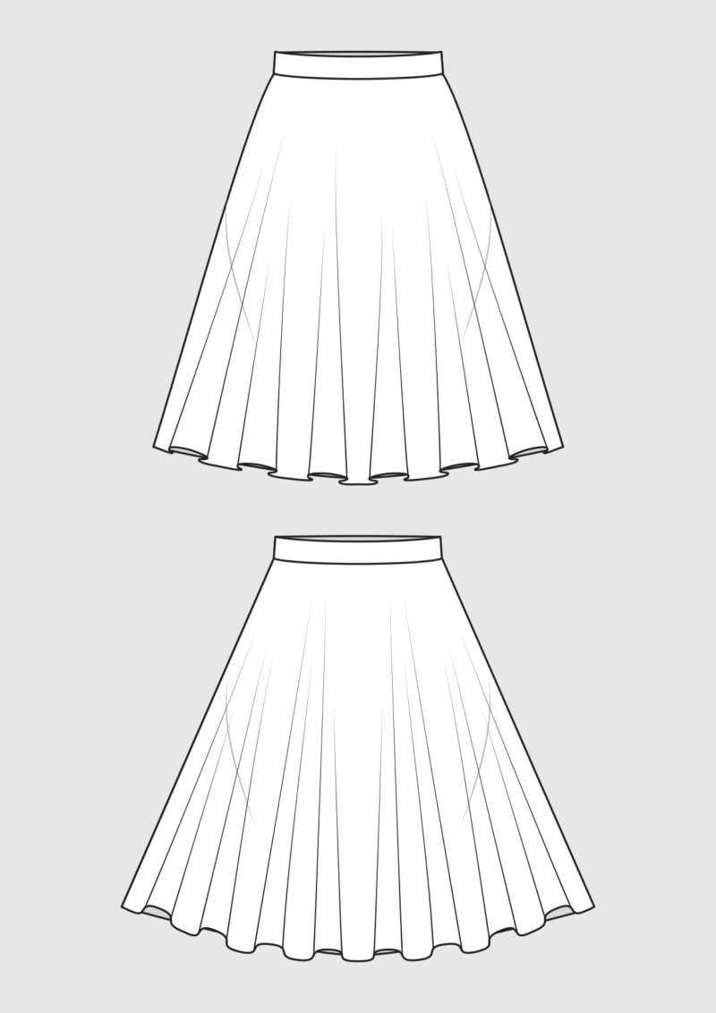 Product: Pattern Basic Circular Skirt Blocks for Women
