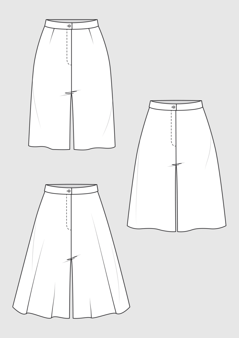 Product: Pattern Basic Divided Skirt Blocks for Women