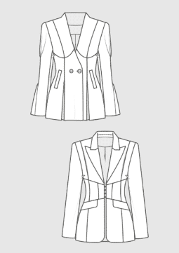 Product: Pattern Blazer with Bodice Details for Women