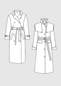 Pattern Long Trench Coat for Women › M.Mueller & Sohn