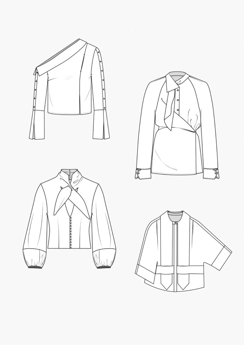 Pattern Making for Women: Blouses with Collar Designs › M.Mueller & Sohn