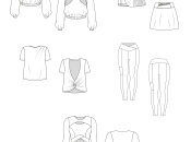 front- and back view of  Plus Size Sportswear