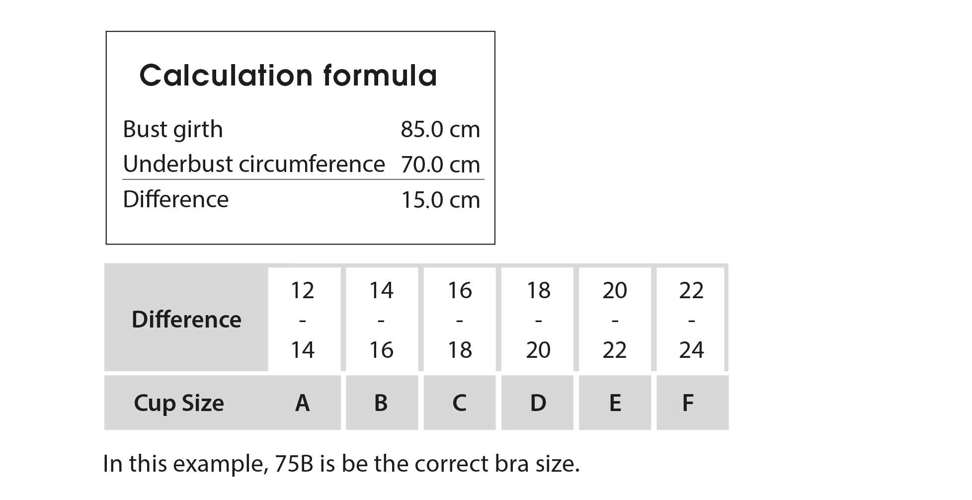 Bra Measurements Sizes