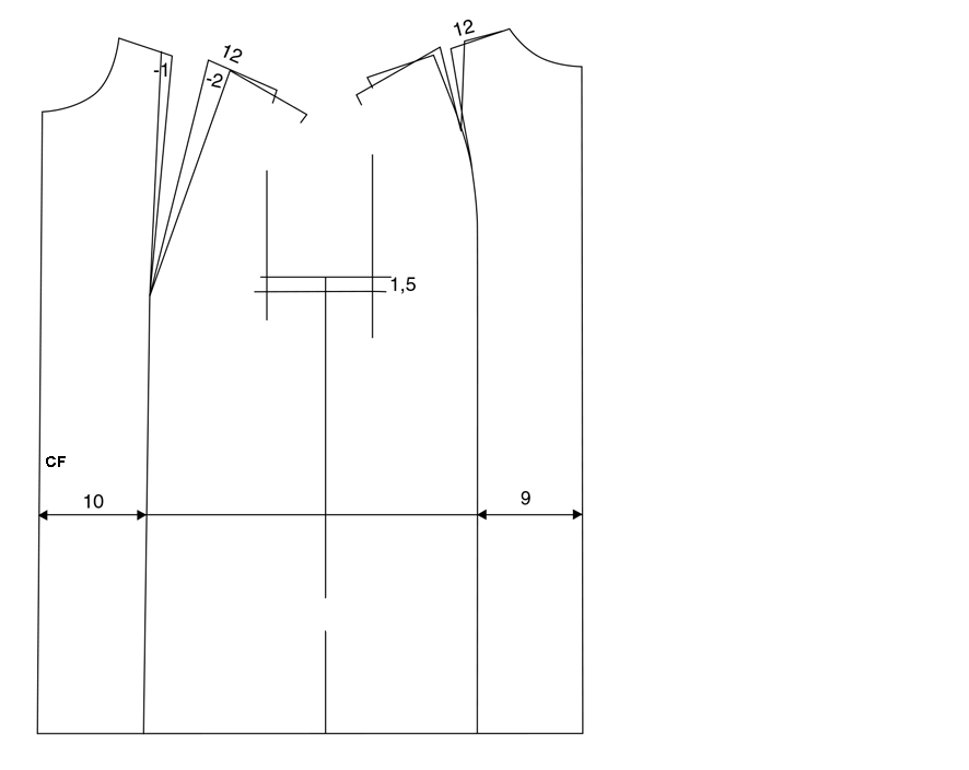 Pattern Construction of a bow tie blouse