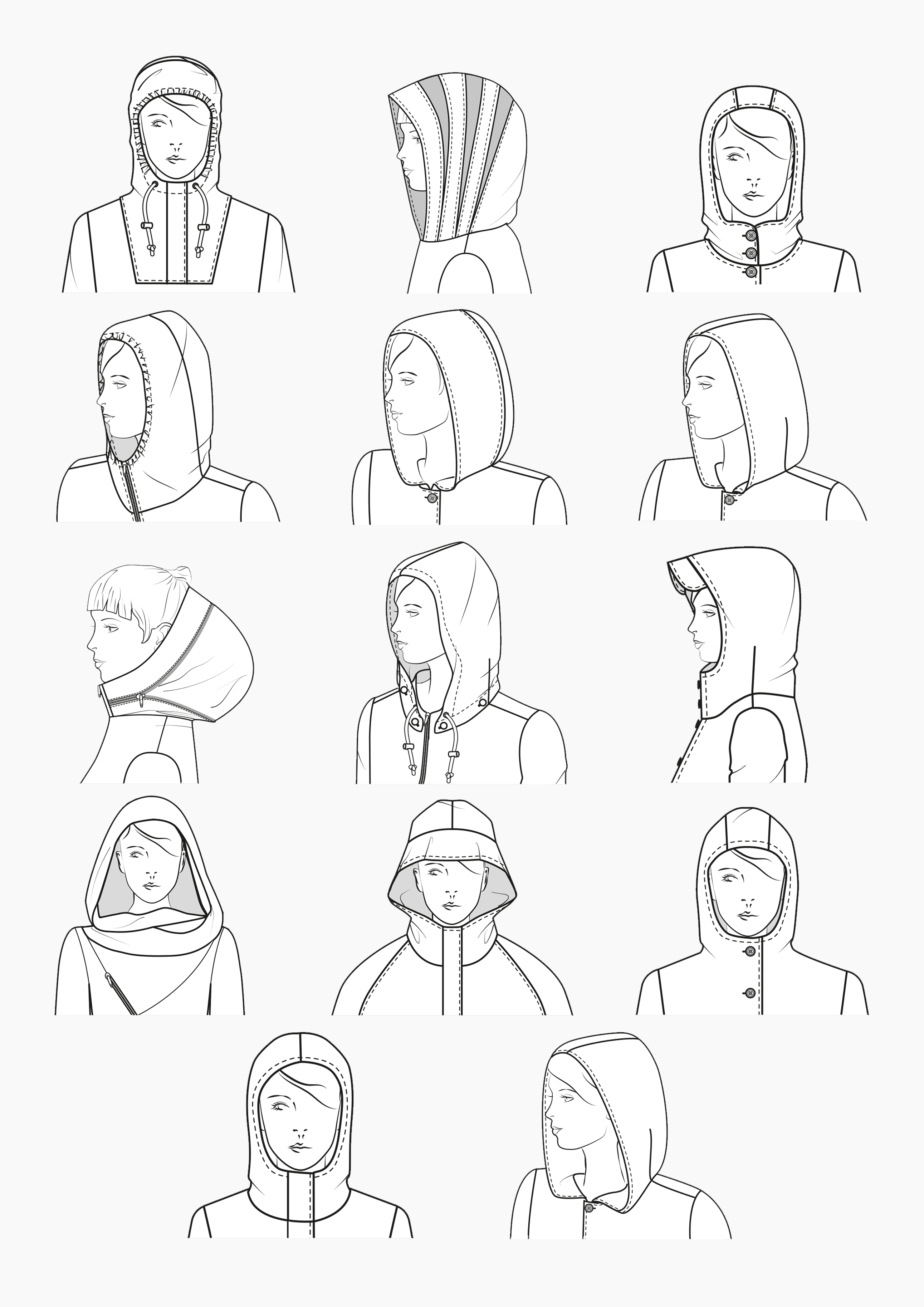Overview of the Pattern for Sewing a Hood