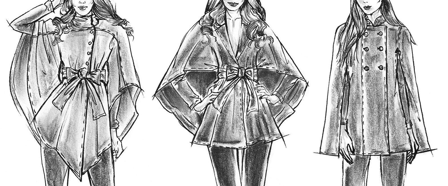 Modeillustrationen von Capes