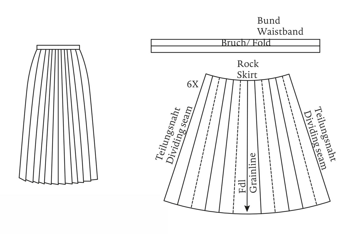 Accordion skirt pattern Clearance