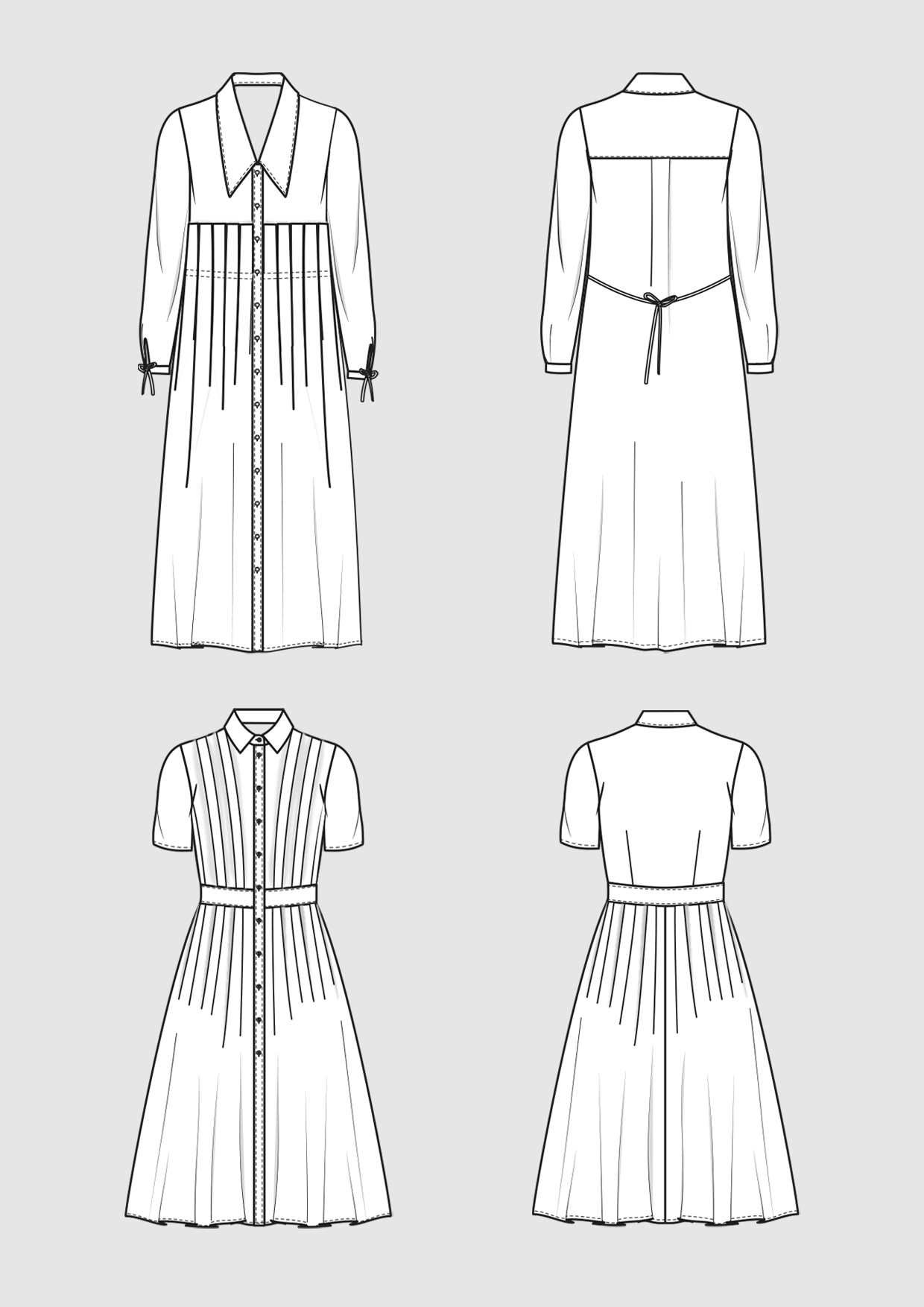 Produkt: Schnittmuster Hemdblusenkleider